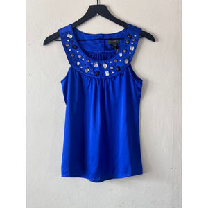 Sanctuary Clothing Bejeweled Tank Top Women's XS Blue